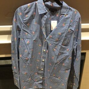 Never work j crew button up